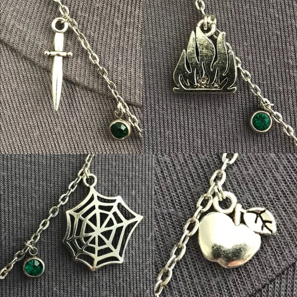 "Loki: God of Mischief" Norse Mythology Handmade Necklace Snakes Fire Spiderweb - Picture 5 of 16